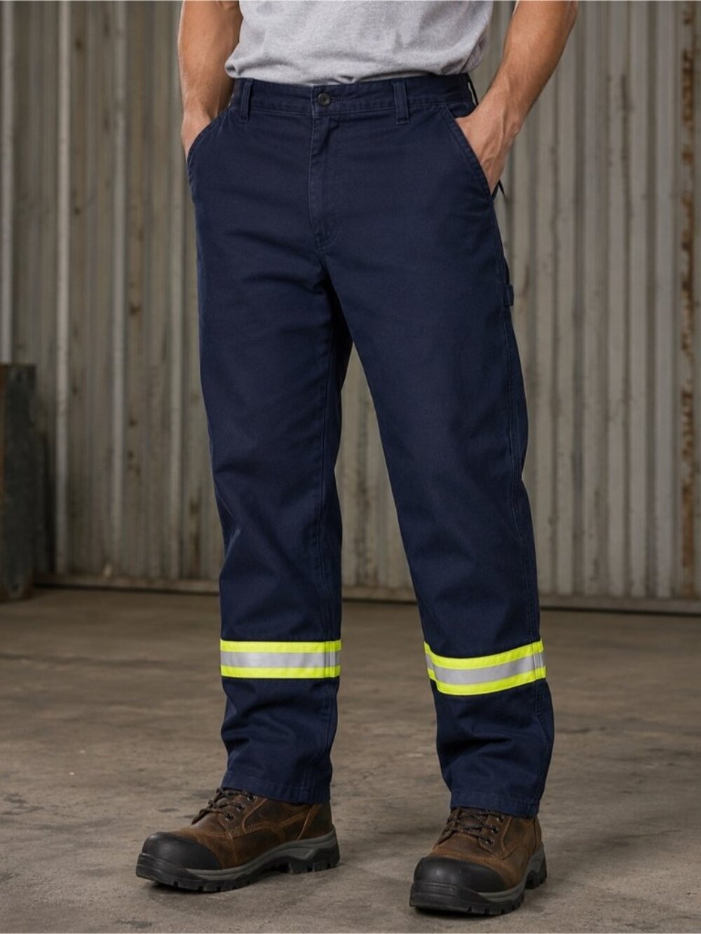 Carhartt FR Hi-Vis Reflective Work Pants Flame Resistant Utility Pants Navy 34x3